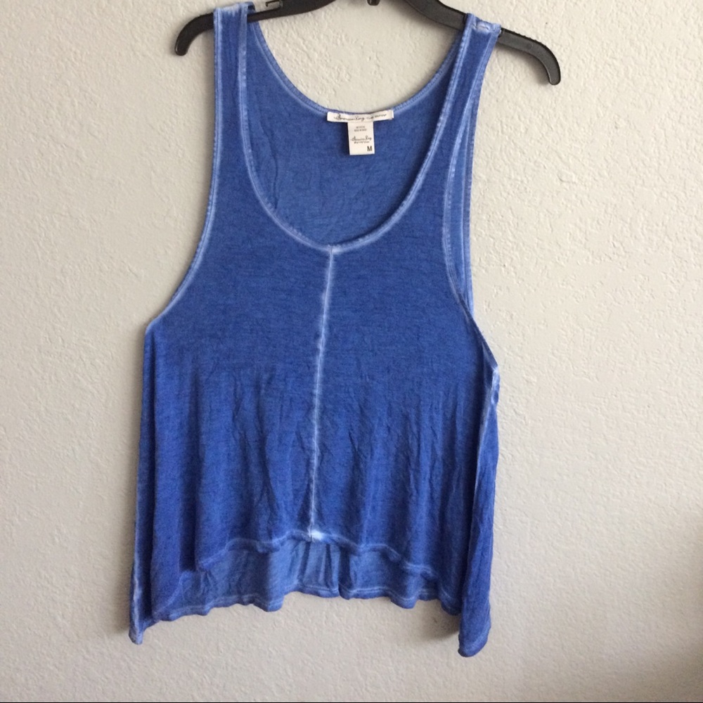 Blue tie-dye top